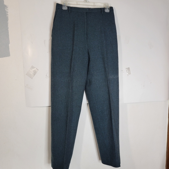 Womans Pendleton Lined Teal Blue Wool/Lambswool/nylon blend pants Size 10 - Picture 2 of 11